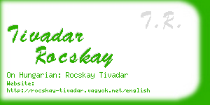 tivadar rocskay business card